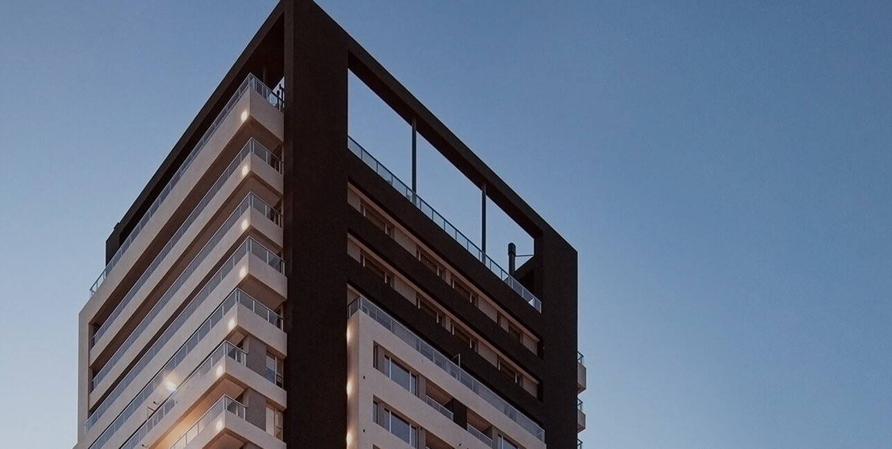 Vista exterior pisos superior edificio Assur